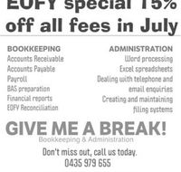 GIVE ME A BREAK Bookkeeping amp Administration - Gold Coast Accountants